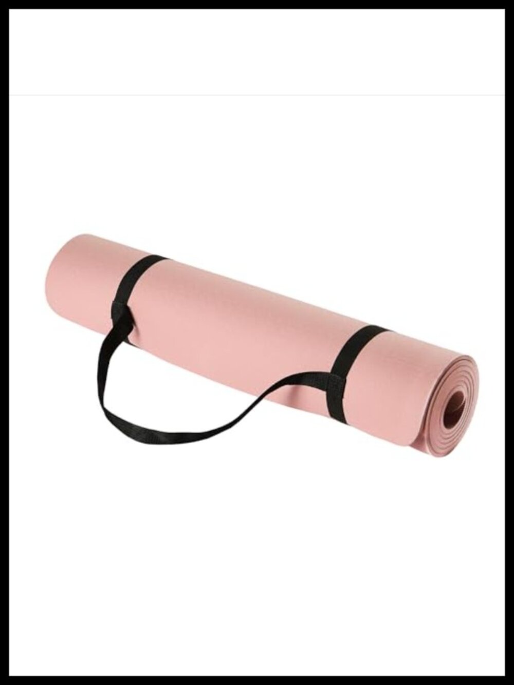 TPE Exercise Yoga Mat 1/4 Inch Thick Non-Slip with Carrying Strap